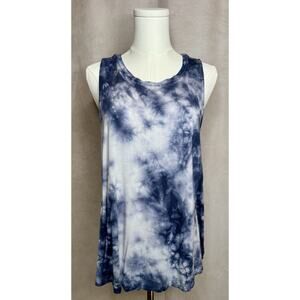 American Eagle Soft & Sexy Tie Dye Tank Top Women’s Medium Blue White